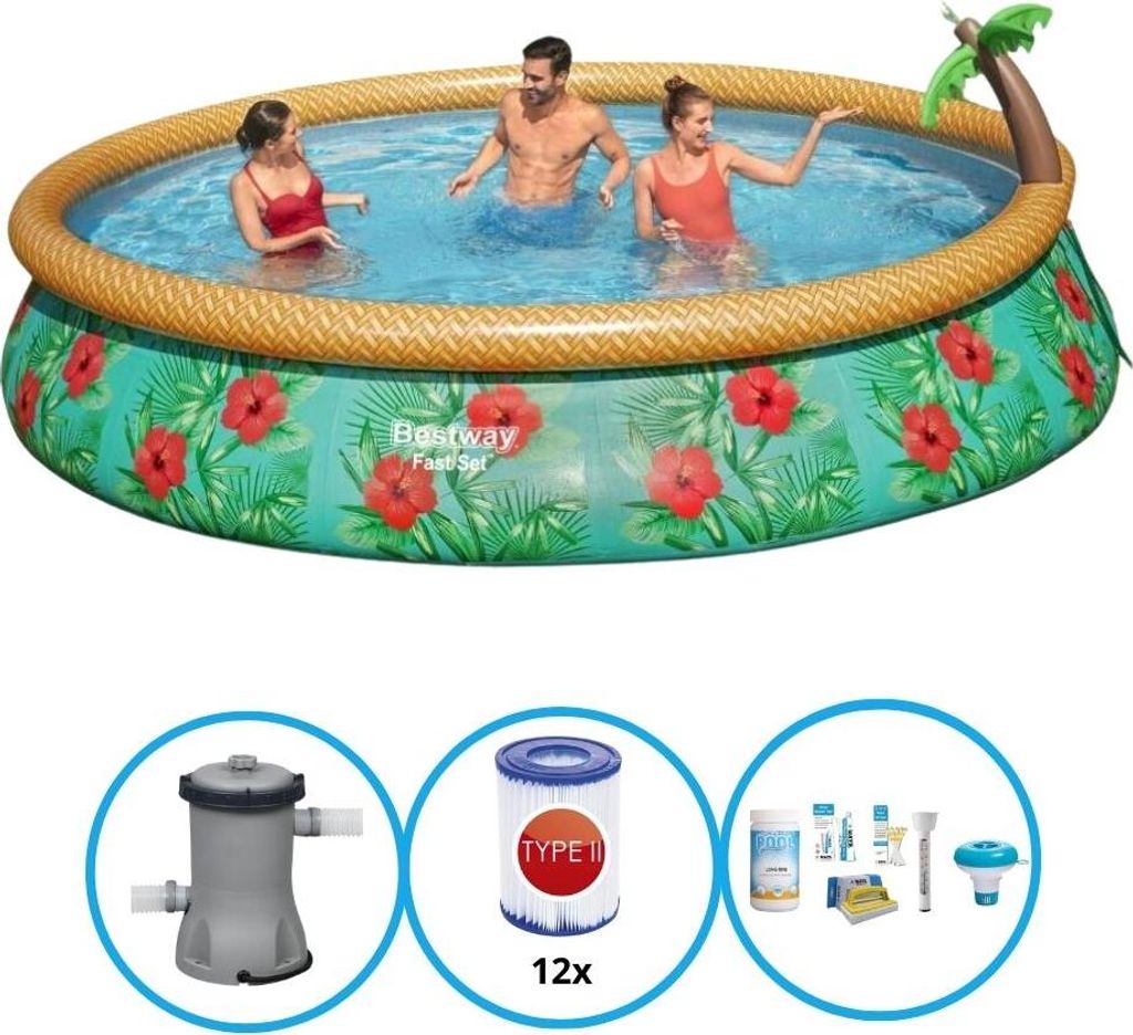Bestway - Pool Fast Set - 457x84 cm - Pool Bundel