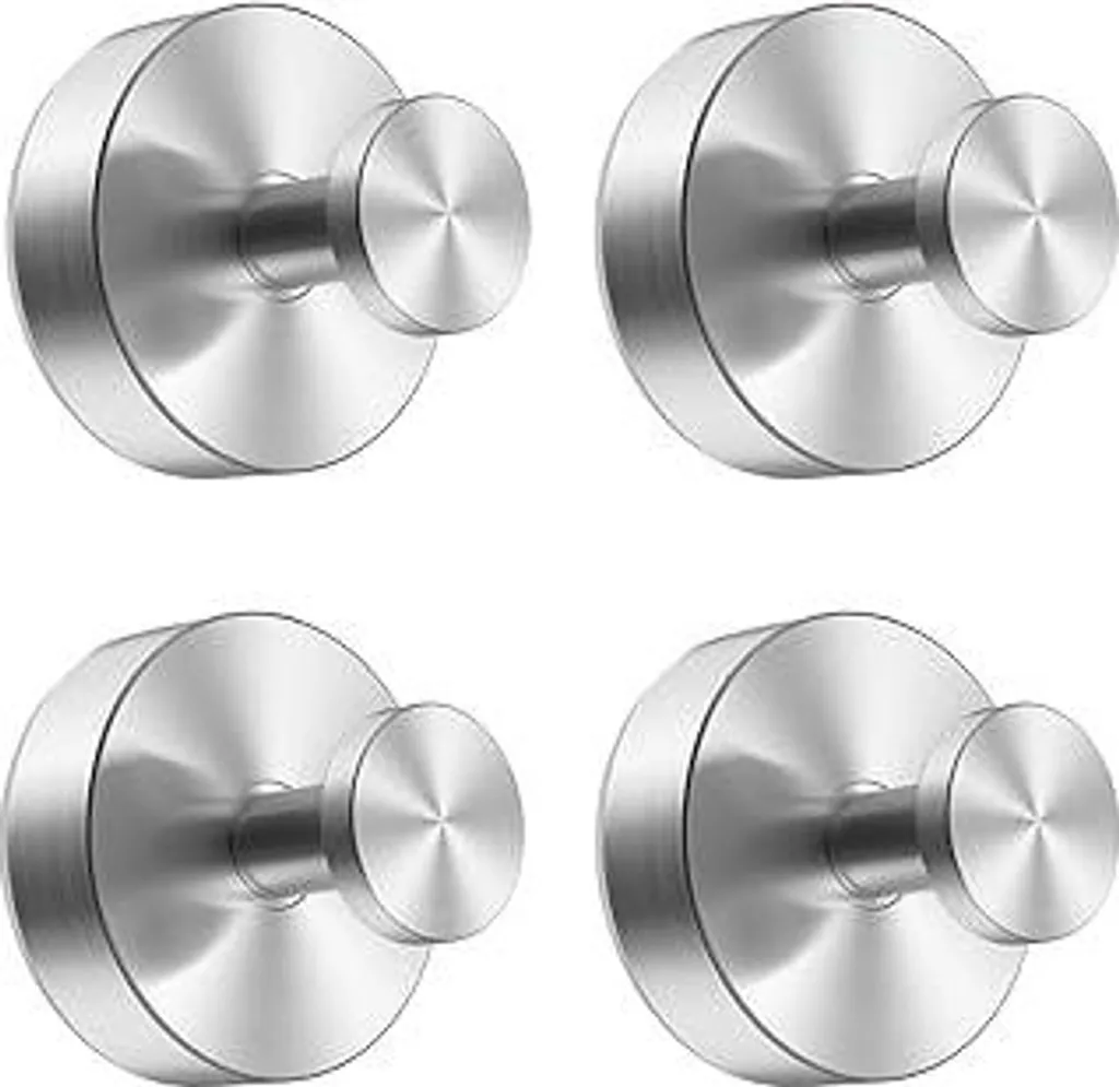 Gancio A Ventosa Da Parete, Gancio A Ventosa In Plastica Da Parete Con Forza Potente Set Riutilizzabile Di 4 Ganci Per Asciugamani Crown 86545317