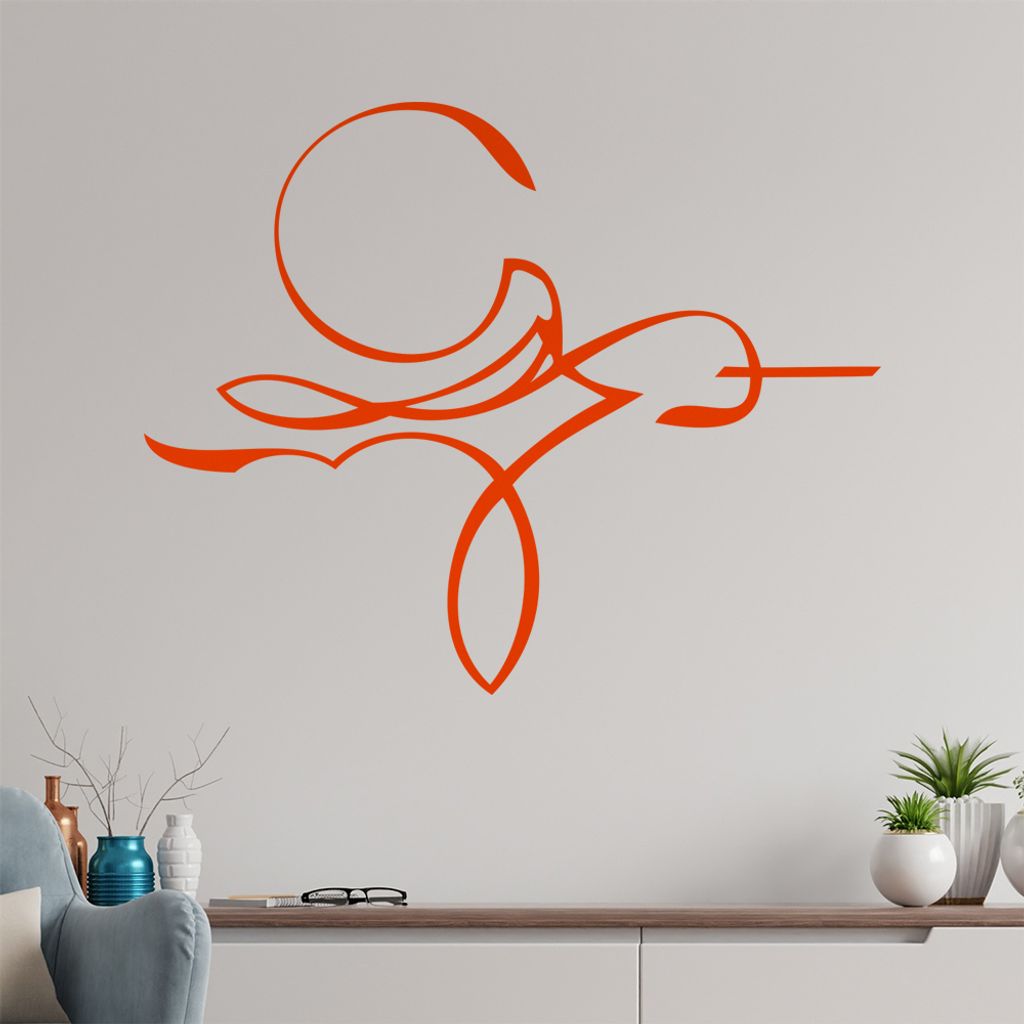 Tribal geschwungen Wandtattoo in 6 Größen - Wandaufkleber Wall Sticker - Dekoration, Küche, Wohnzimmer, Schlafzimmer, Badezimmer