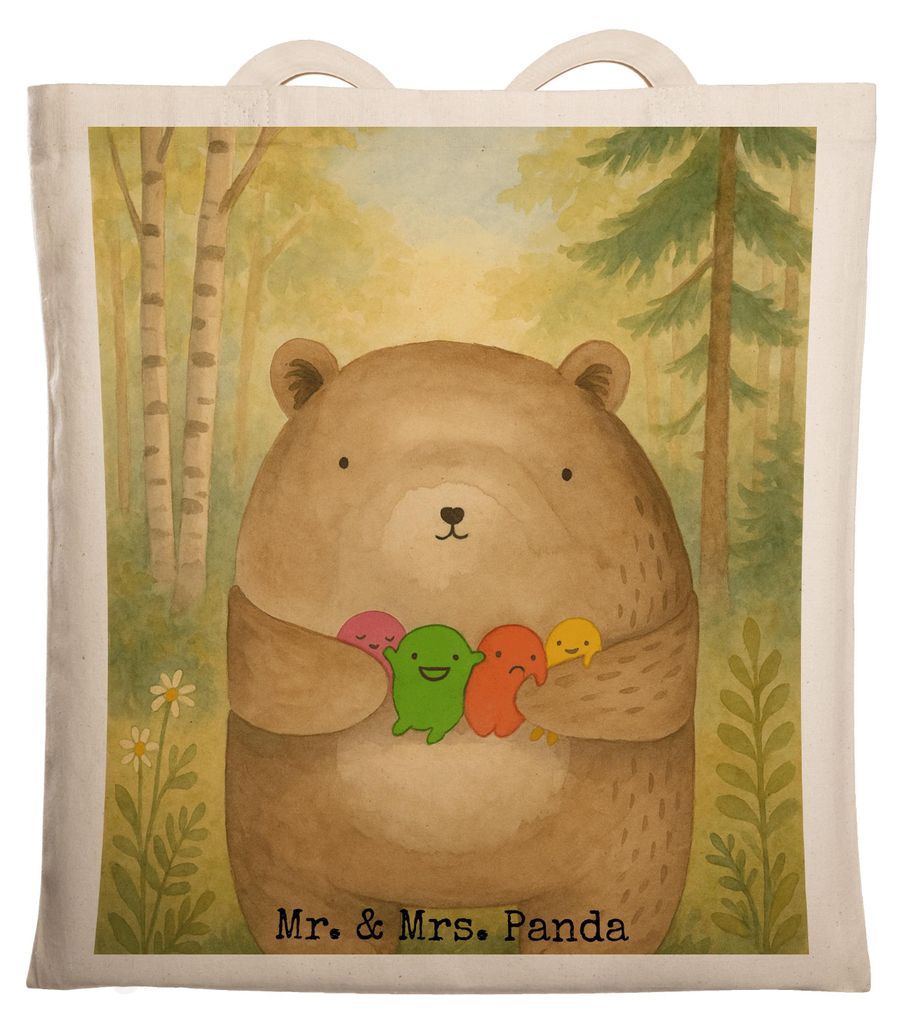 Mr. & Mrs. Panda Tote Bag Bär Gefühl Design - Weiß - Geschenk, Wahnsinn, Tasche, festival, Beutel, Tragetasche, Laptoptasche, Durchgedreht, Tedd...