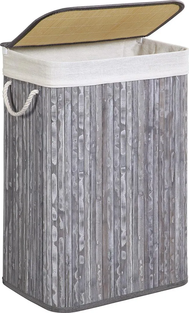 Portabiancheria Grigio Vintage 72L | Cesto Retrò per un Bagno Classico