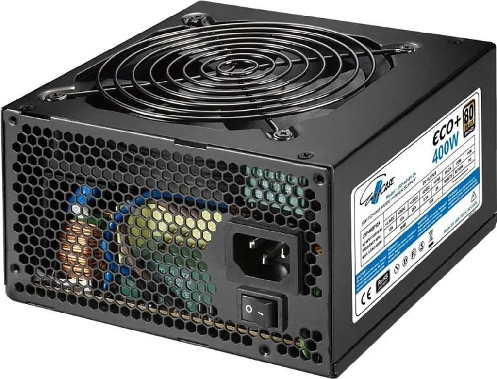 Fonte Eurocase Eco+ 400 W, 80PLUS BRONZE, ventilatore da 12 cm, sfuso