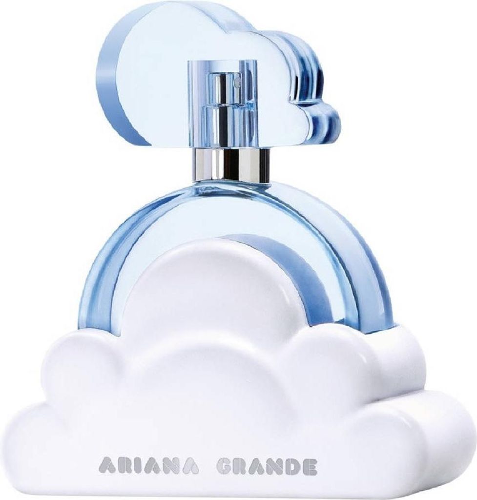 A perfume bottle shaped like a cloud.