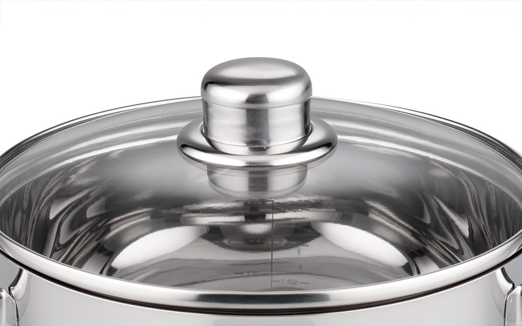 Set Pentole ELO Basic Galactica 5 Pezzi In Acciaio Inox – Adatte A Induzione, Con Coperchi In Vetro