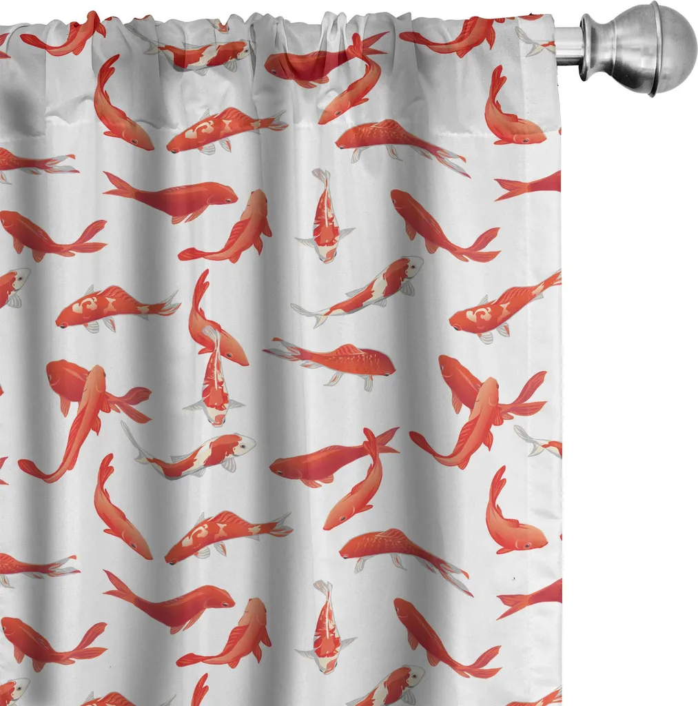Offerta Tende ABAKUHAUS Koi Arancioni 75x245cm Design Esotico