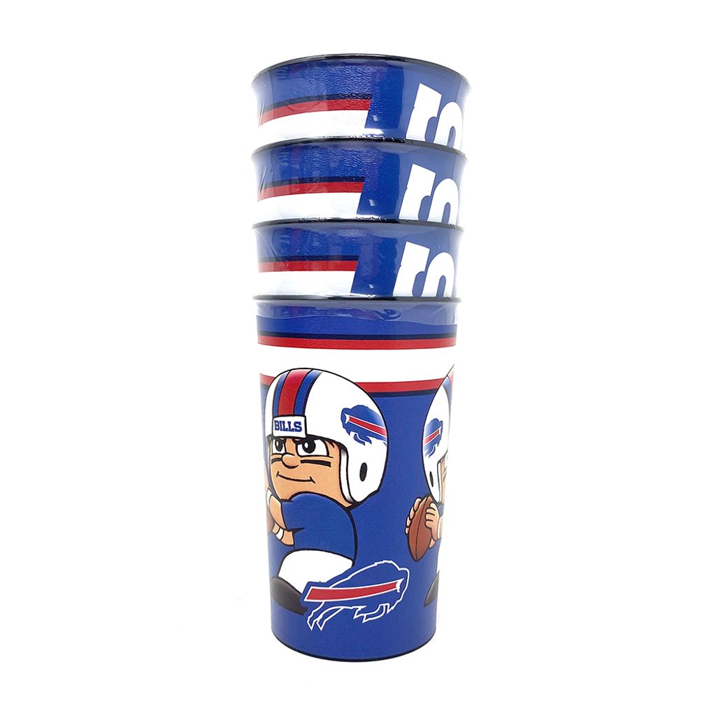 NFL Buffalo Bills Partybecher Trinkbecher Set 4-Stück Becher Cup 525ml