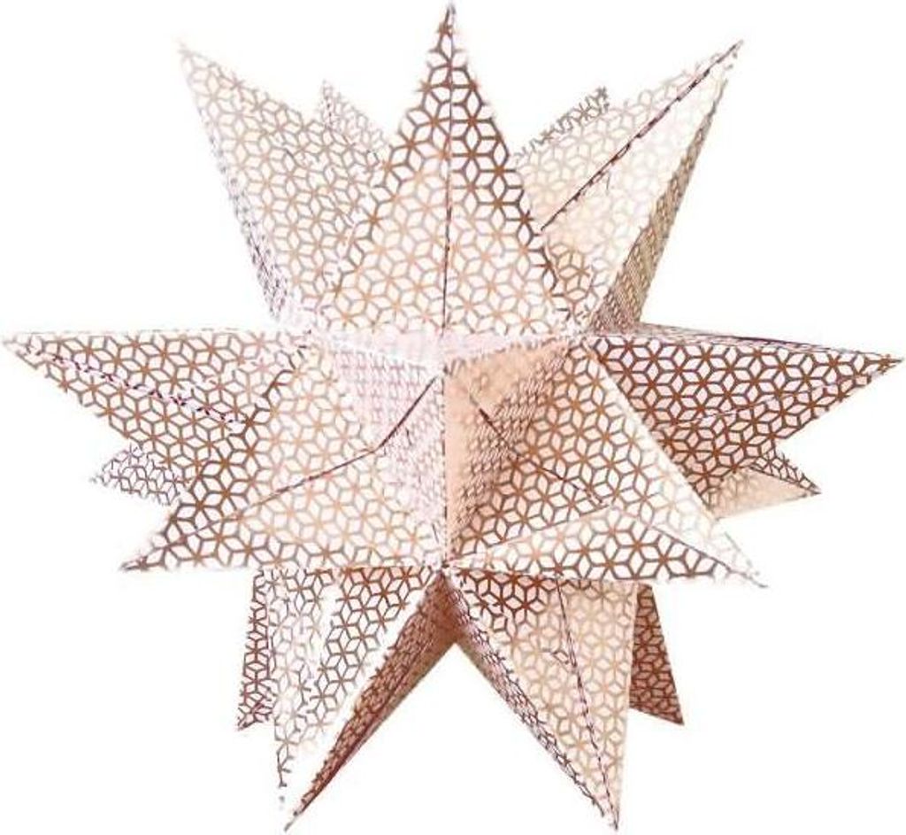 Faltblätter Aurelio Stern 'Rana' 110g/qm 15x15cm VE=33 BLatt weiß-rosegold