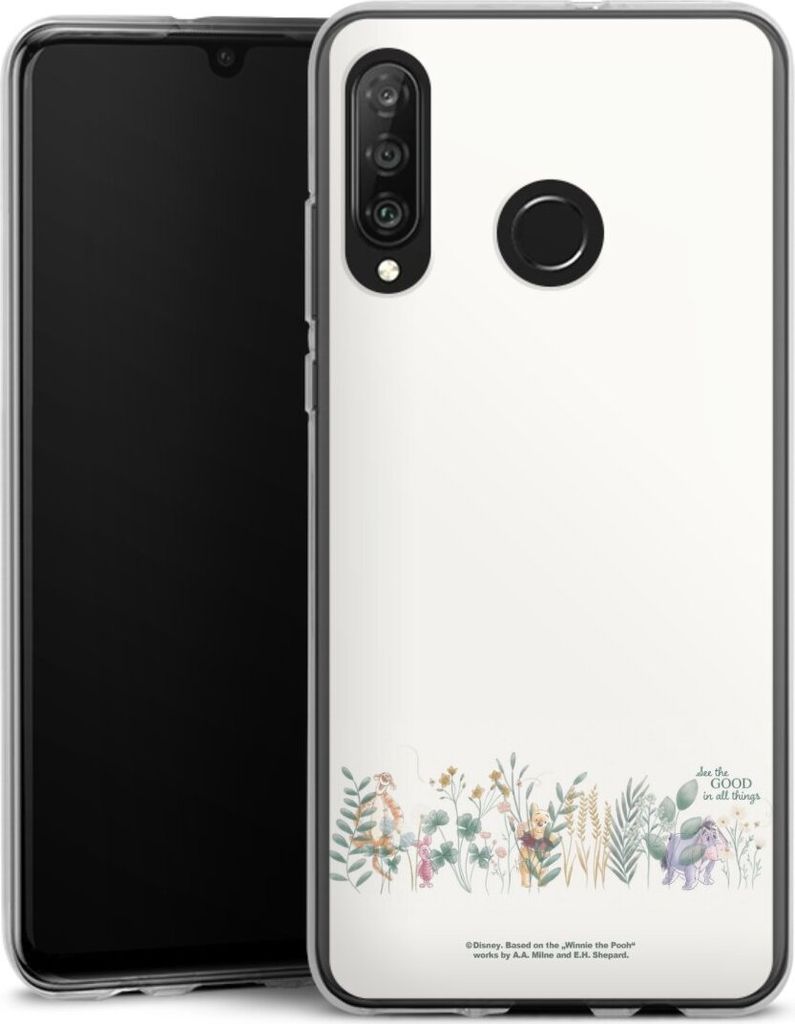 DeinDesign Handyhülle für Huawei P30 Lite Silikon Hülle Case Smartphone Schutzhülle Disney Winnie Puuh Eukalyptus