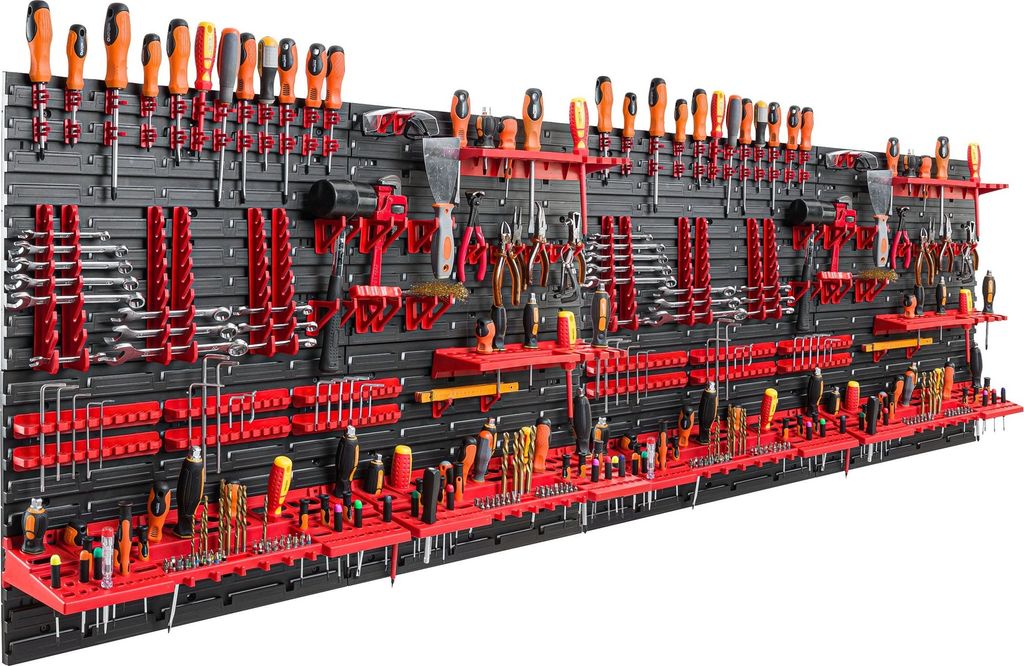 botle, Werkzeugwand, Kunststoff, 230x78 cm, rot, 8 Produktbild 