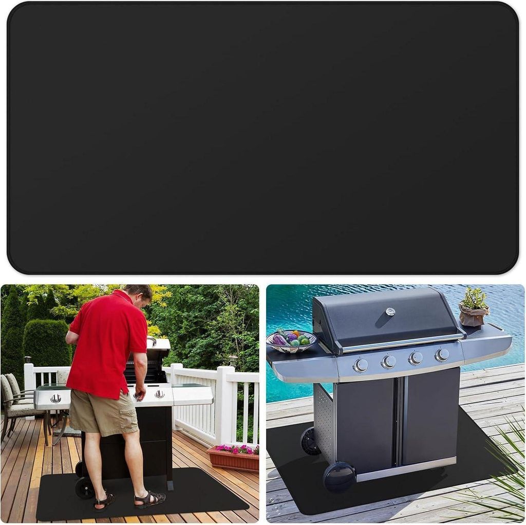 FLASLD Grillmatte Feuerfeste Unterlage BBQ 81x152 cm Produktbild 