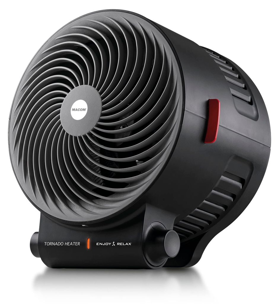 MACOM TORNADO HEATER, Heizlüfter 2000 W, Raumthermostat, Vortex-Lüfter