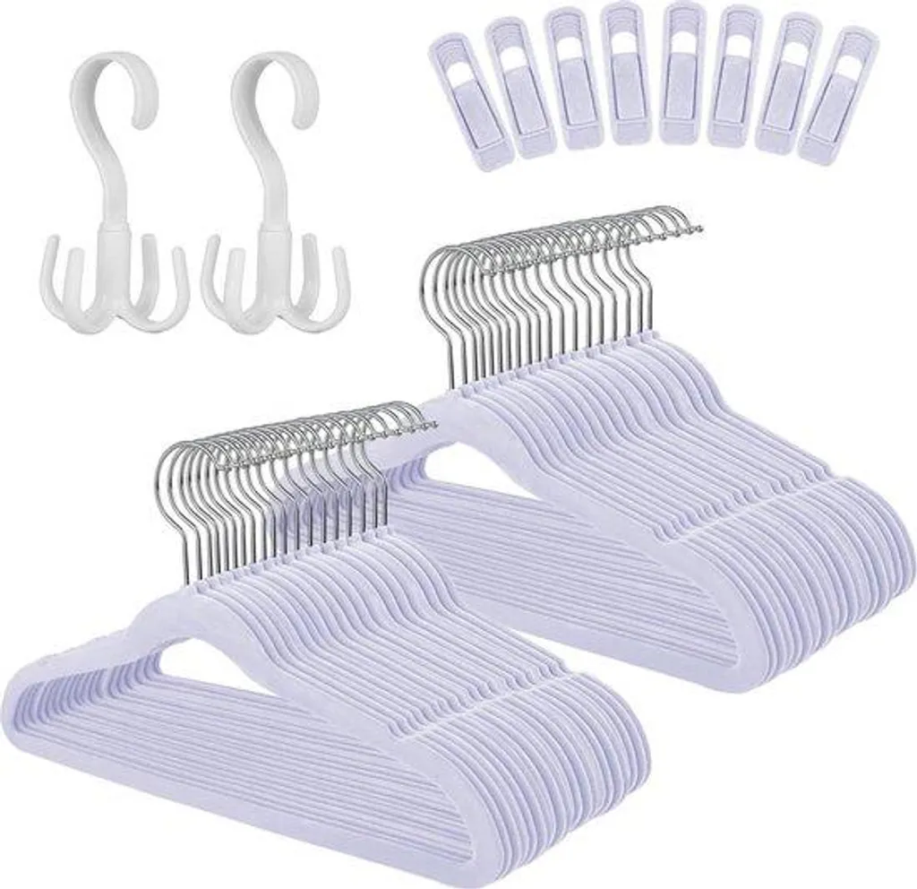 Organisateur de dressing enfant 60 cintres fins pour chemises et robes