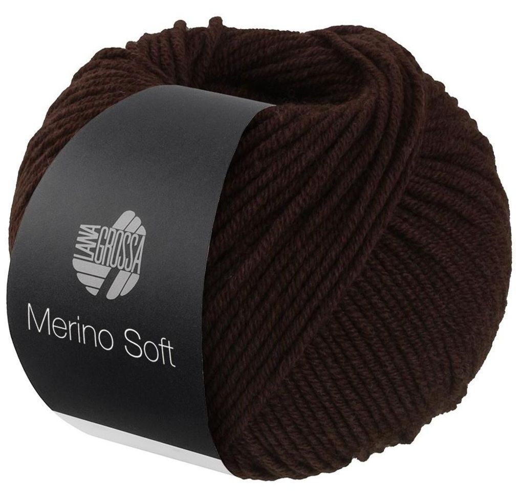 Lana Grossa - Merino Soft 0019 dunkelbraun Produktbild 