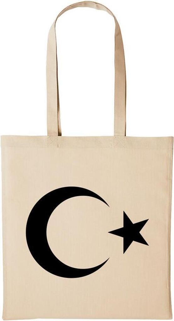Huuraa Baumwollbeutel Türkei Stern Geschenk Einkaufstasche Natural 10 Liter Baumwolle Türkei Stern Accessoire