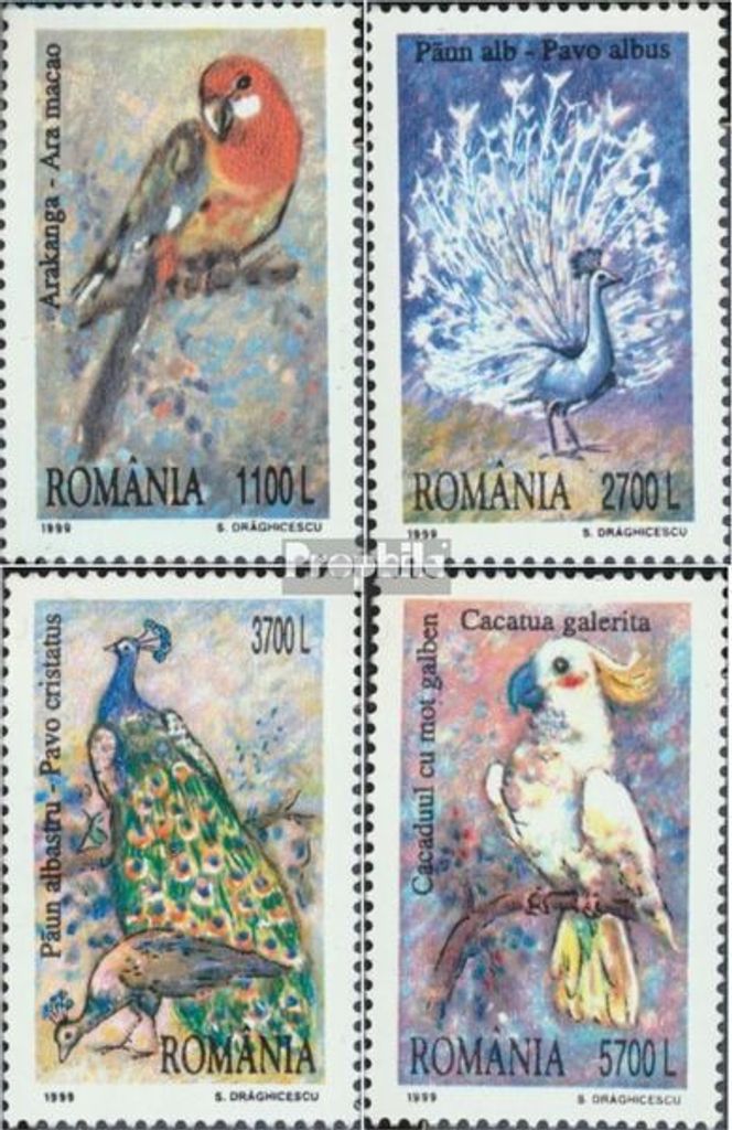 Briefmarken Rumänien 1999 Mi 5405-5408 (kompl.Ausg.) postfrisch Vögel