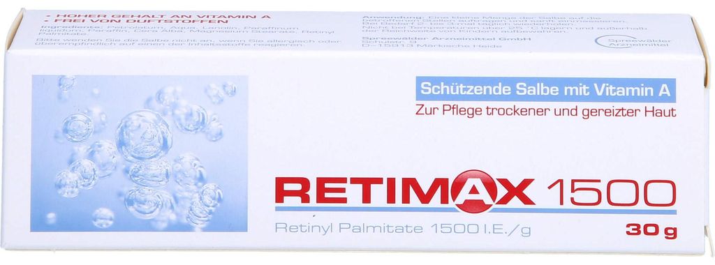 Retimax 1500 schützende Salbe mit Vitamin A bei trockener Produktbild 
