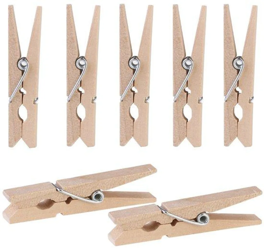 Mini pinces à linge en bois de bouleau pour décoration et séchage