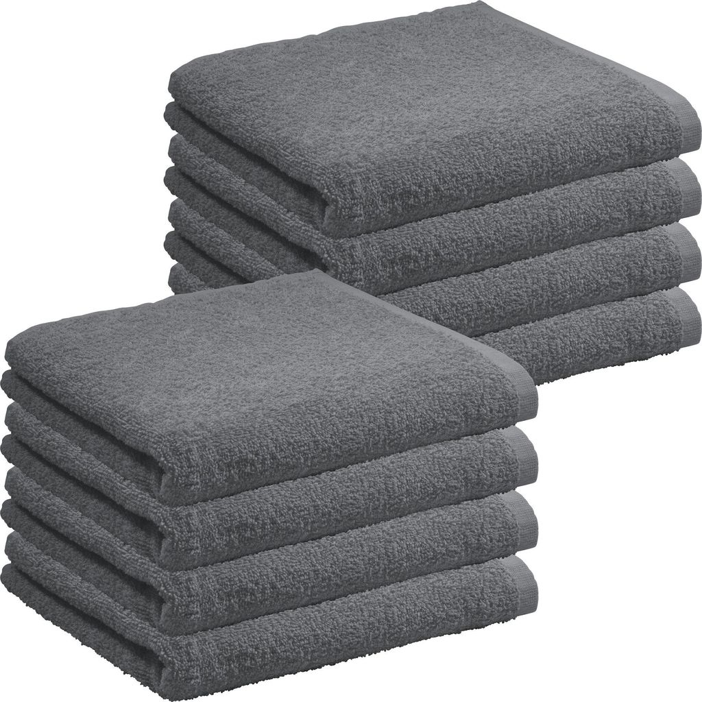 REDBEST Duschtuch Oceanside" 8er-Pack anthrazit 70x140 cm"