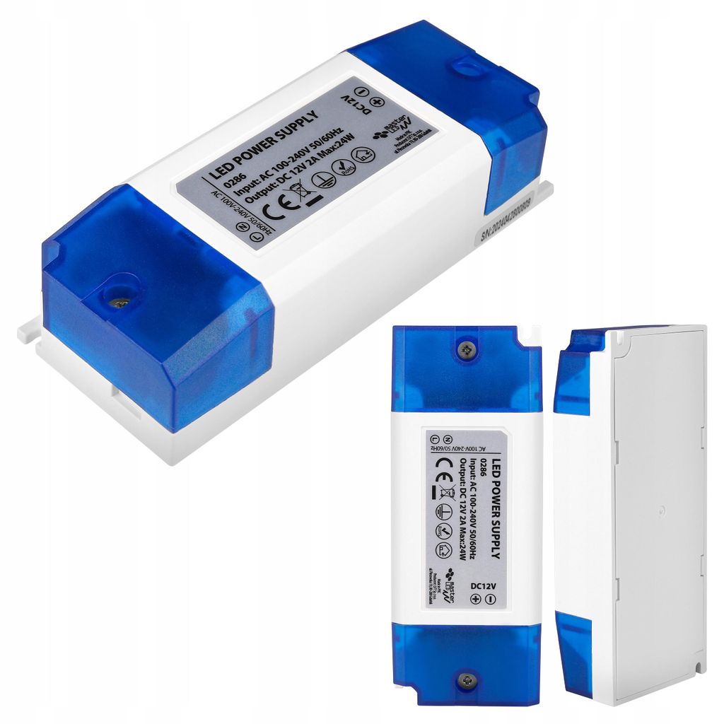 MasterLED LED Trafo 12V DC 24W 2A Schaltnetzteil Möbelnetzteil Slim für LED Streifen IP20