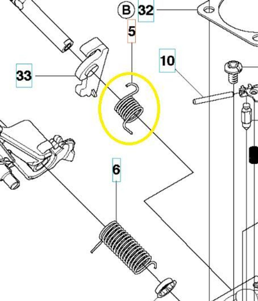 Absaughebelfeder 445 Husqvarna 502078601