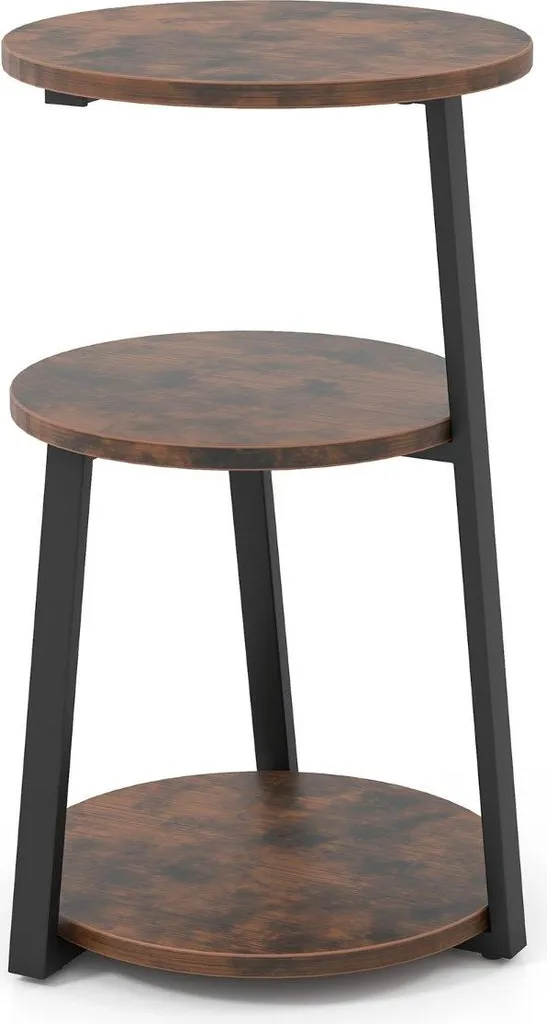 Petite table ronde pour salon et chambre avec pieds métal modulables