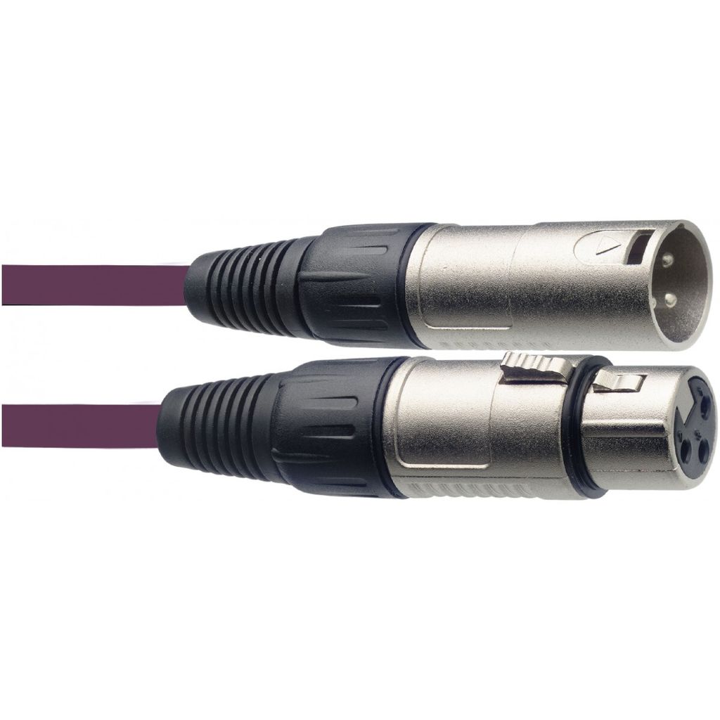 Mikrofonkabel, XLR/XLR (m/f), 10 m, violett