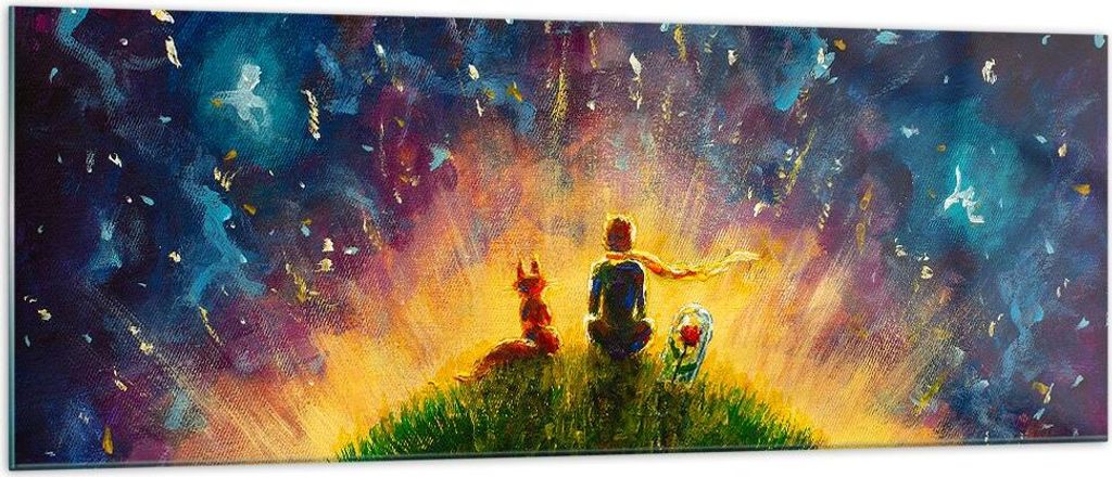Bilder auf glas - Mann Natur - 140x50cm - Glasbilder - Wandbilder - Bilder - Kunstdruck - zum Aufhängen bereit - Wanddekoration aus Glas - Glas Bi...