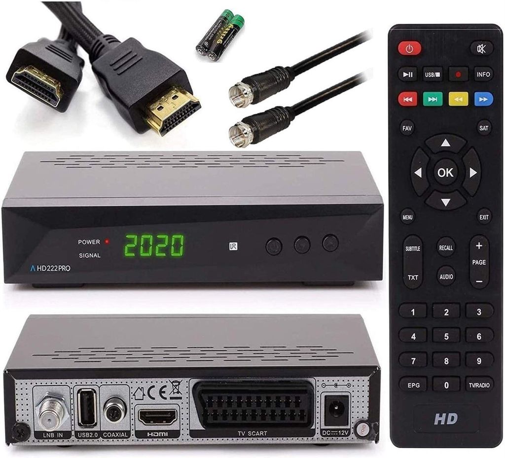 Sat Receiver 250S HB Digital DVB-S2 digitaler tuner 1 HDMI SCART USB satelliten 
