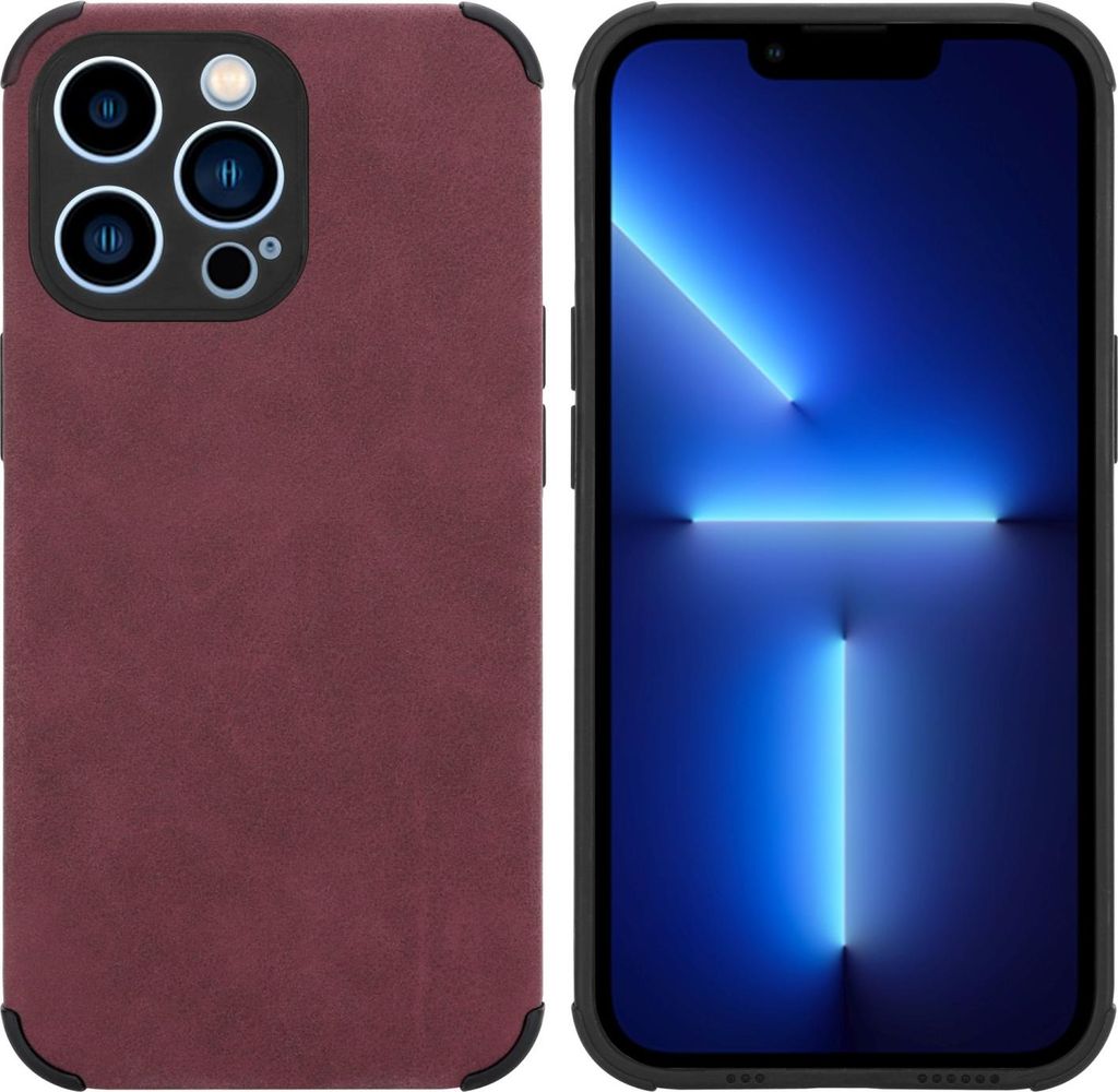 Cadorabo Hülle für Apple iPhone 12 PRO MAX Schutz Hülle in Lila TPU Silikon Etui edle Kunst-Wildleder Rückseite