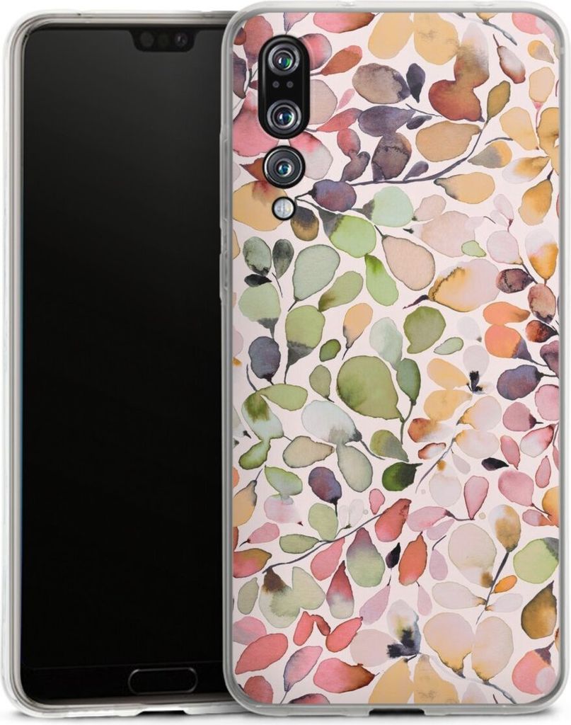 DeinDesign Handyhülle für Huawei P20 Pro Silikon Hülle Case Smartphone Schutzhülle Muster Pattern Eukalyptus