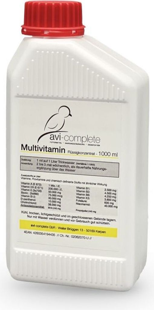 Nahrungsergänzungsmittel für Vögel mit Multivitaminen für Produktbild 