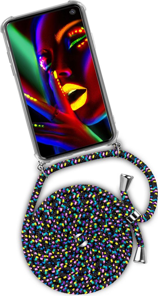 TWIST-Case + TWIST-Cord für Samsung Galaxy S10, Farbe:Night Fever (Silber)