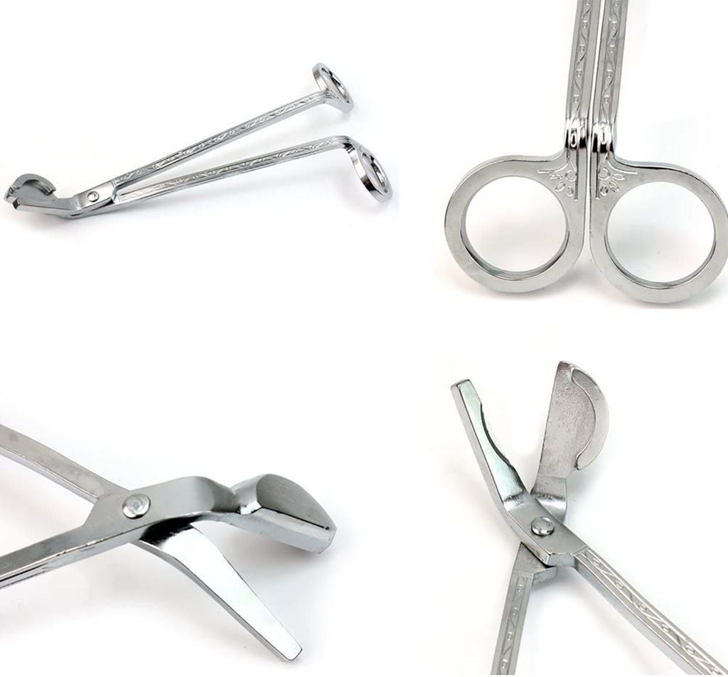 Gonetre Kerzenzubehör Set 3-tlg - Kerzenlöscher & Dochtschneider Edelstahl | Kerzenpflege Set