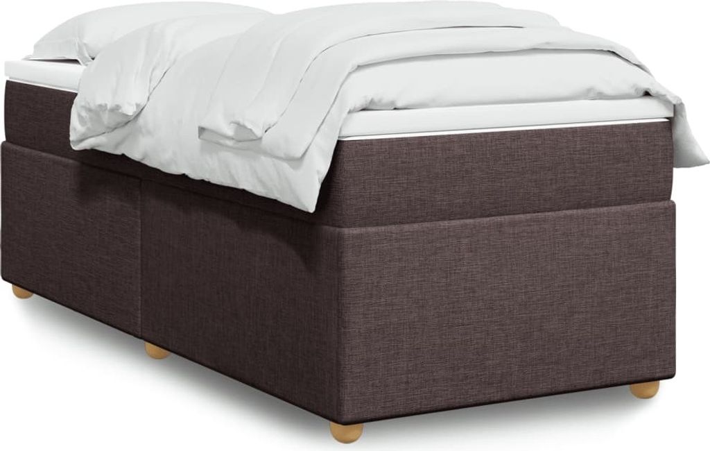 Maison Exclusive - Boxspringbett mit Matratze Dunkelbraun 100x200 cm Stoff