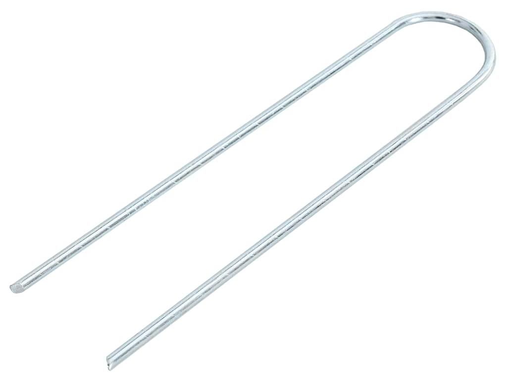 vidaXL Bodemankers, 25 stuks, U-vorm, 20x3,5 cm, verzinkt Productafbeelding 
