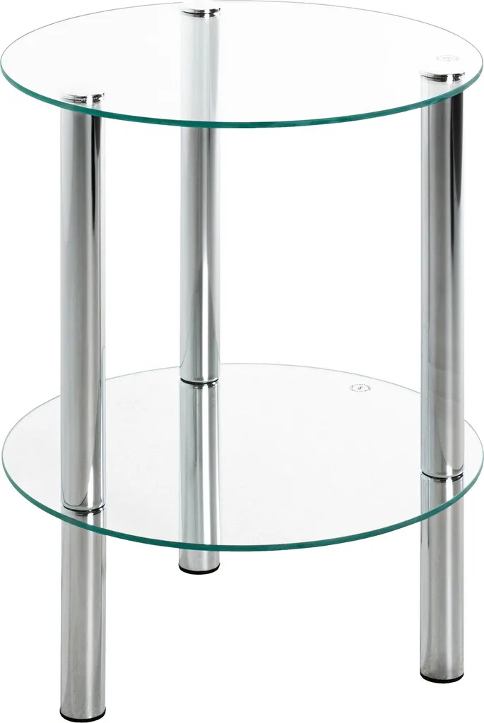 Bout de canapé design HAKU Möbel pour salon, table d'appoint en verre
