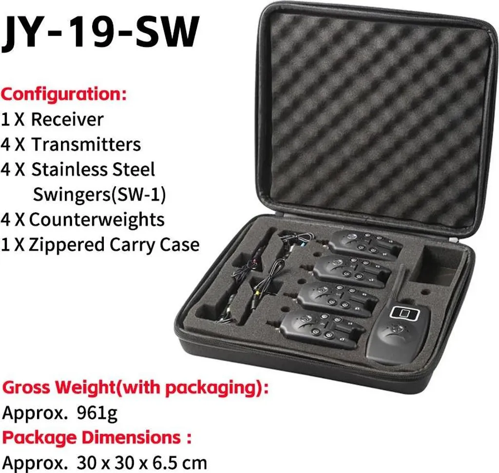 Kit détecteurs de touche sans fil JY-19-SW avec écran LCD et 4 swingers