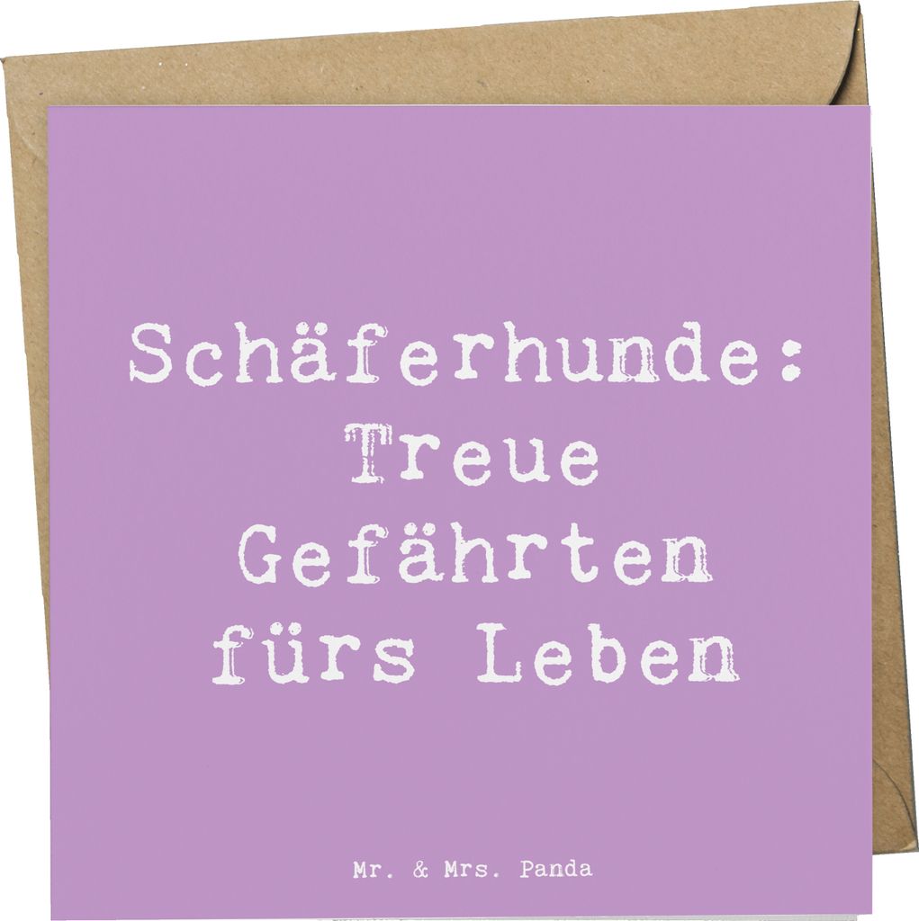 Mr. & Mrs. Panda Glückwunschkarte Spruch Schäferhund Produktbild 