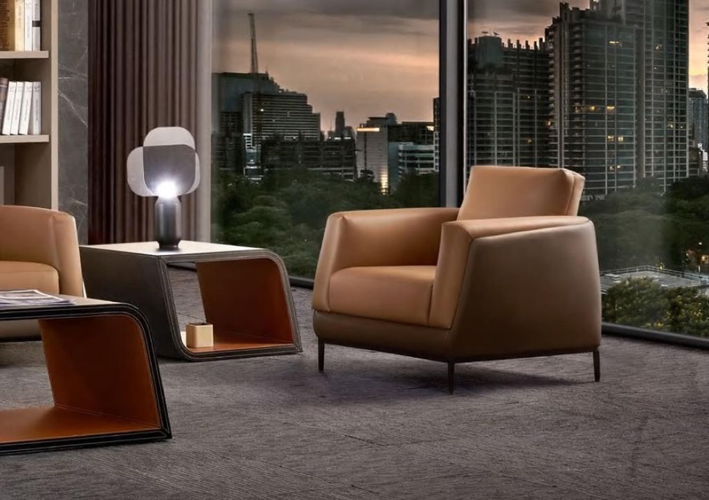 Sessel Leder Fernseh Couch 1 Sitzer Sofa Relax Luxus Polster Couch Einsitzer Neu