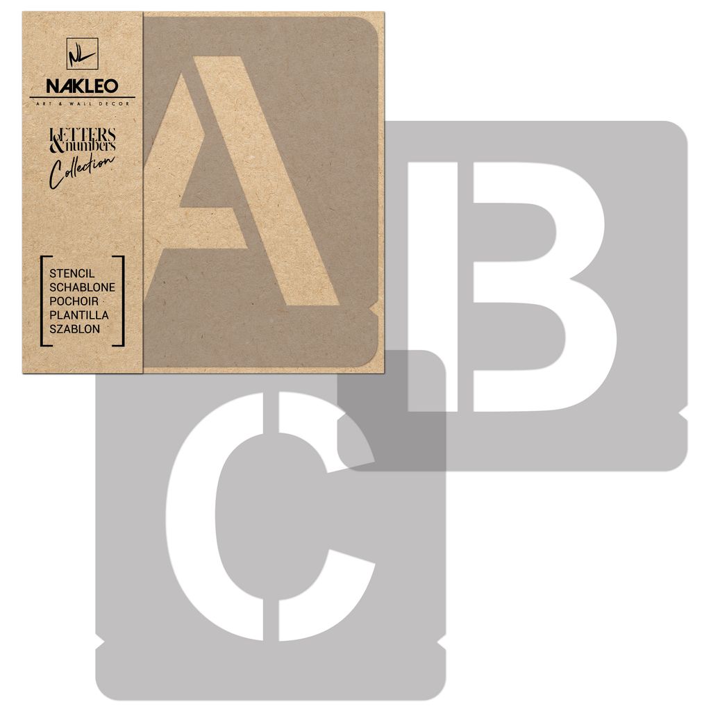 Schablone, Kunststoffplatte 15x21cm, Kleine Alphabet Buchstaben, für  Scrapbooking