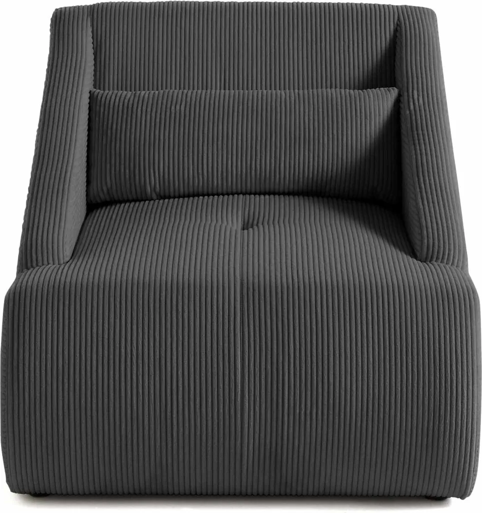 Fauteuil Onyx Lisa Design Gris Foncé en Velours - Idéal Coin Lecture