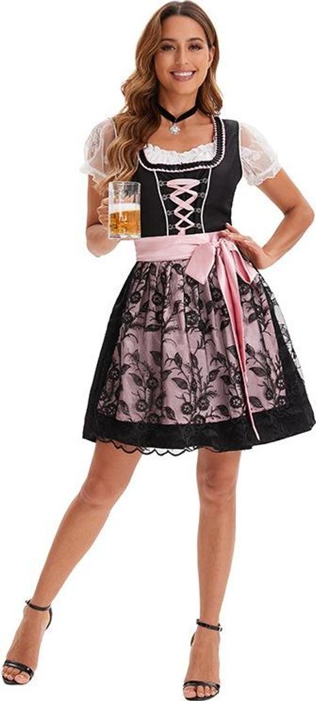INF Bier Kleid Kostüm: Traditionelles bayerisches Dirndl Outfit M