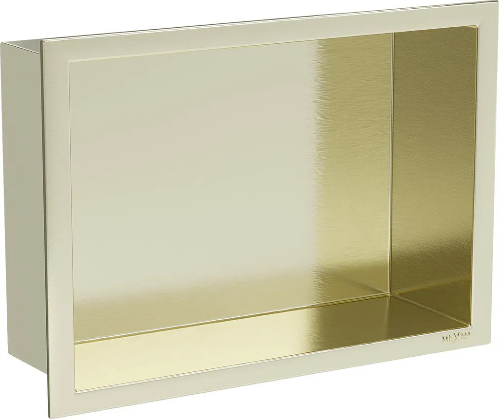 Mensola a Nicchia Mexen X-Wall-R 30x20 Oro Spazzolato Acciaio 304
