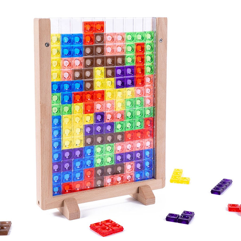 3D-Puzzle Russische Blöcke Puzzle,3D Puzzle,Intelligenz, Bunte Blöcke, 40 Puzzleteile