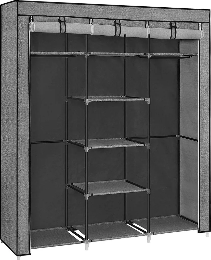 Guardaroba Componibile in Tessuto 2 Aste - Armadio XXL Salvaspazio