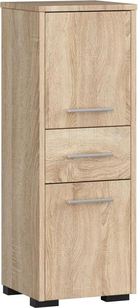 Akord Badezimmer-Hochschrank 2-Türig 1 Schublade Sonoma-Eiche 30X30X85 Cm