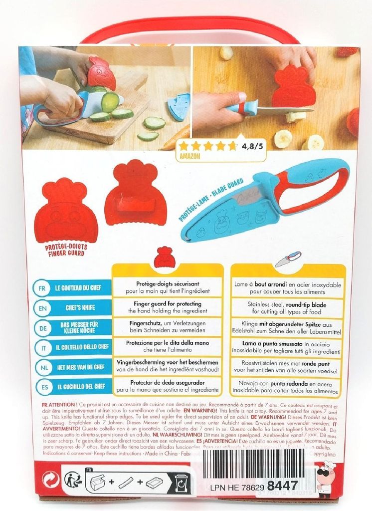 Nože CHEFCLUB pre deti (modré a červené) Obrázok produktu 12