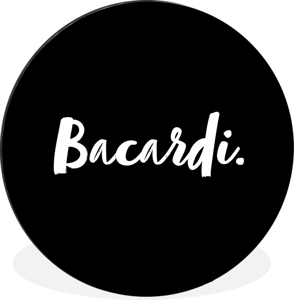 MuchoWow Aluminium Wandkreis Cocktail - Bacardi - Text - Alkohol - Zitate Ø 60 cm Wanddeko Modern Wohnzimmer - Wand Kreis - Wandbild - Schlafzim...