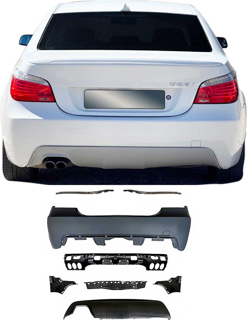 JOM Heckstoßstange für BMW E60 2003-2010 Schwarz 8tlg Produktbild 