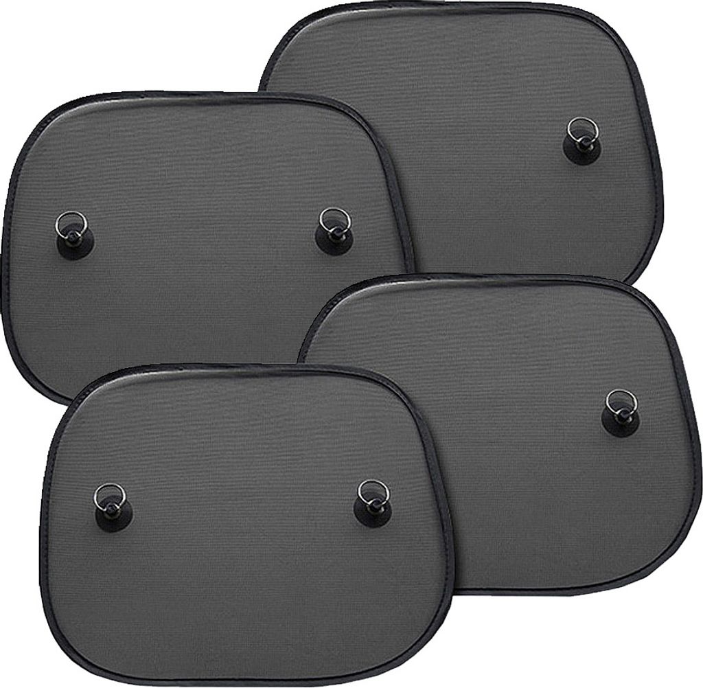 Autofensterschirm - (4er Pack) - 44 cm x 38 cm Haftschutz für Autofenster - Sonnen-, Blend- und UV-Strahlenschutz